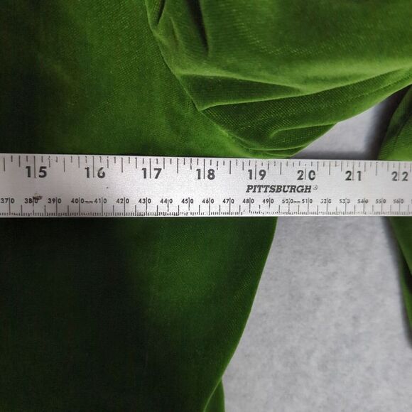 TALBOTS Collection Green Velvet Blazer Jacket One Button Retro 12 Y2K - Picture 4 of 7